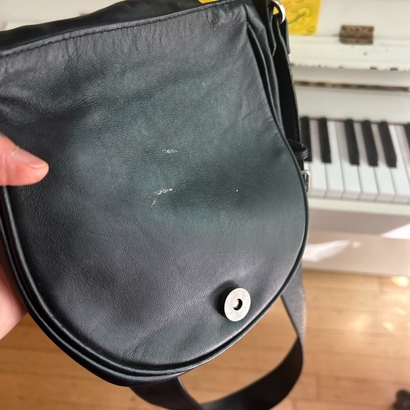 Vintage Harley-Davidson Mini Black Crossbody Bag with Silver Accents 8"x7"x1.5" - Picture 12 of 16